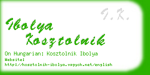 ibolya kosztolnik business card